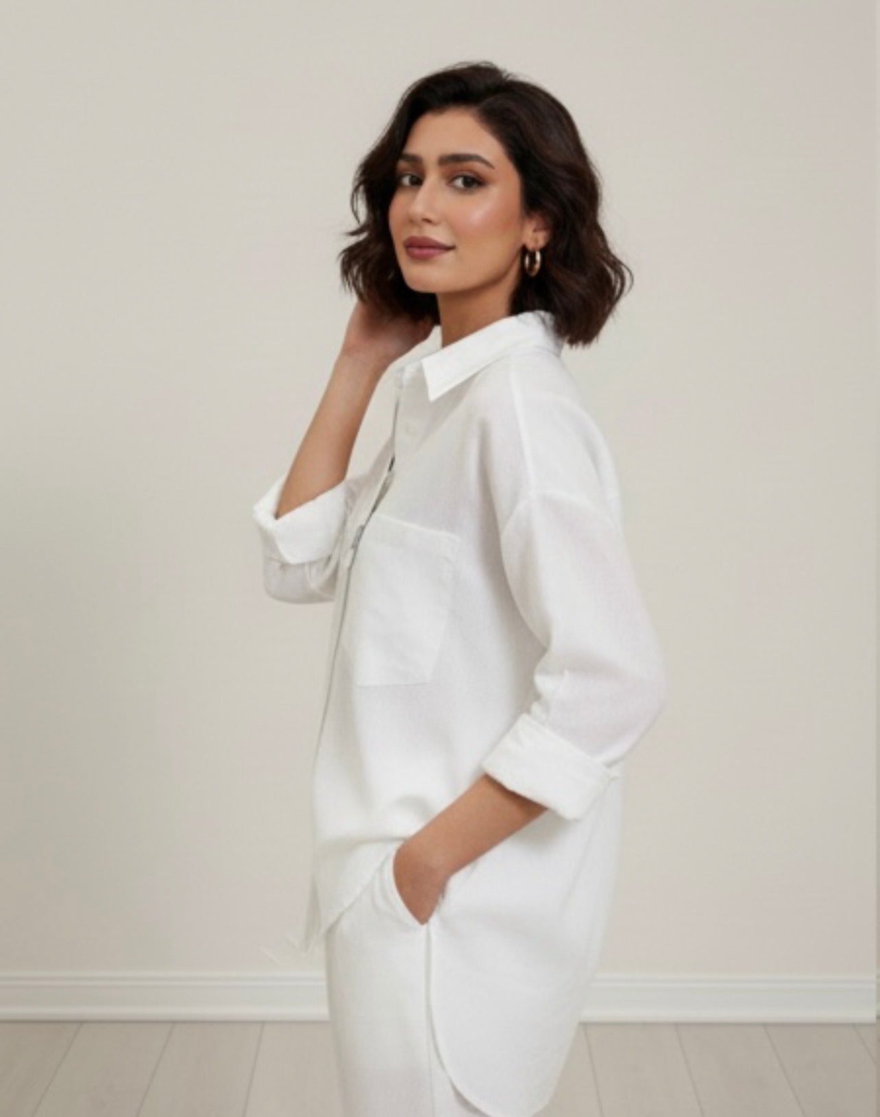 WHITE ZARA CO ORD SET