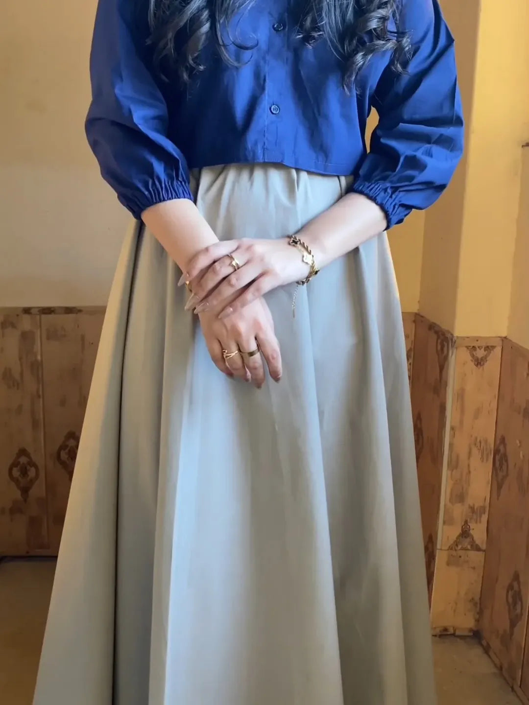 SHIRT SKIRT ROYAL BLUE