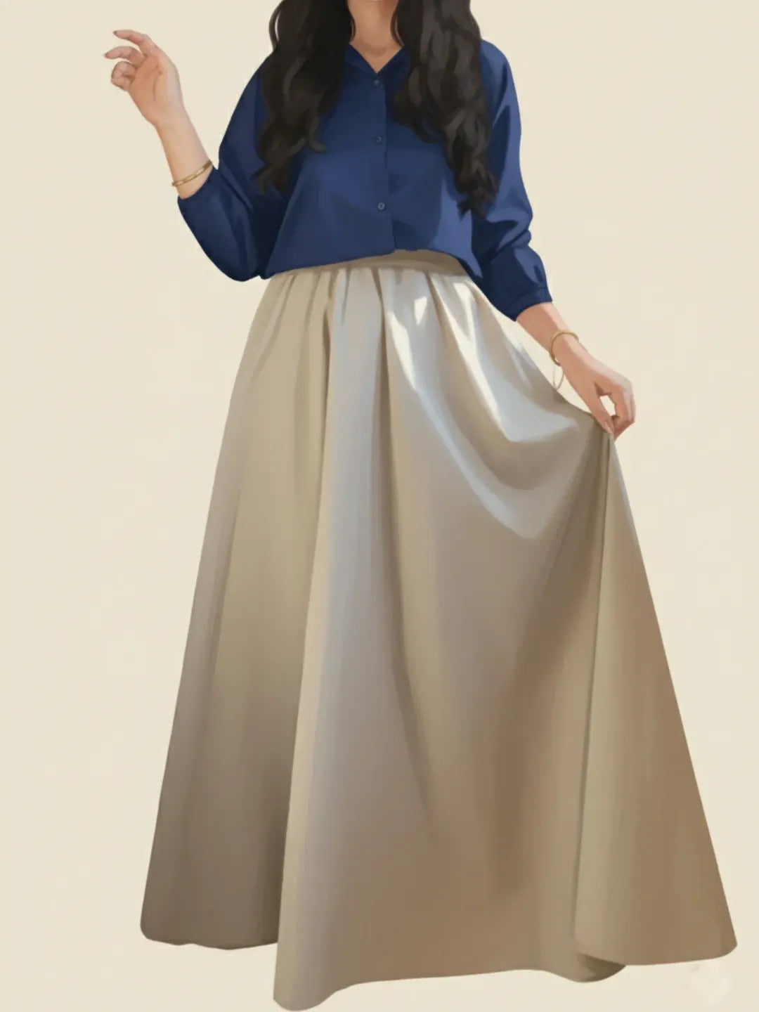 SHIRT SKIRT ROYAL BLUE