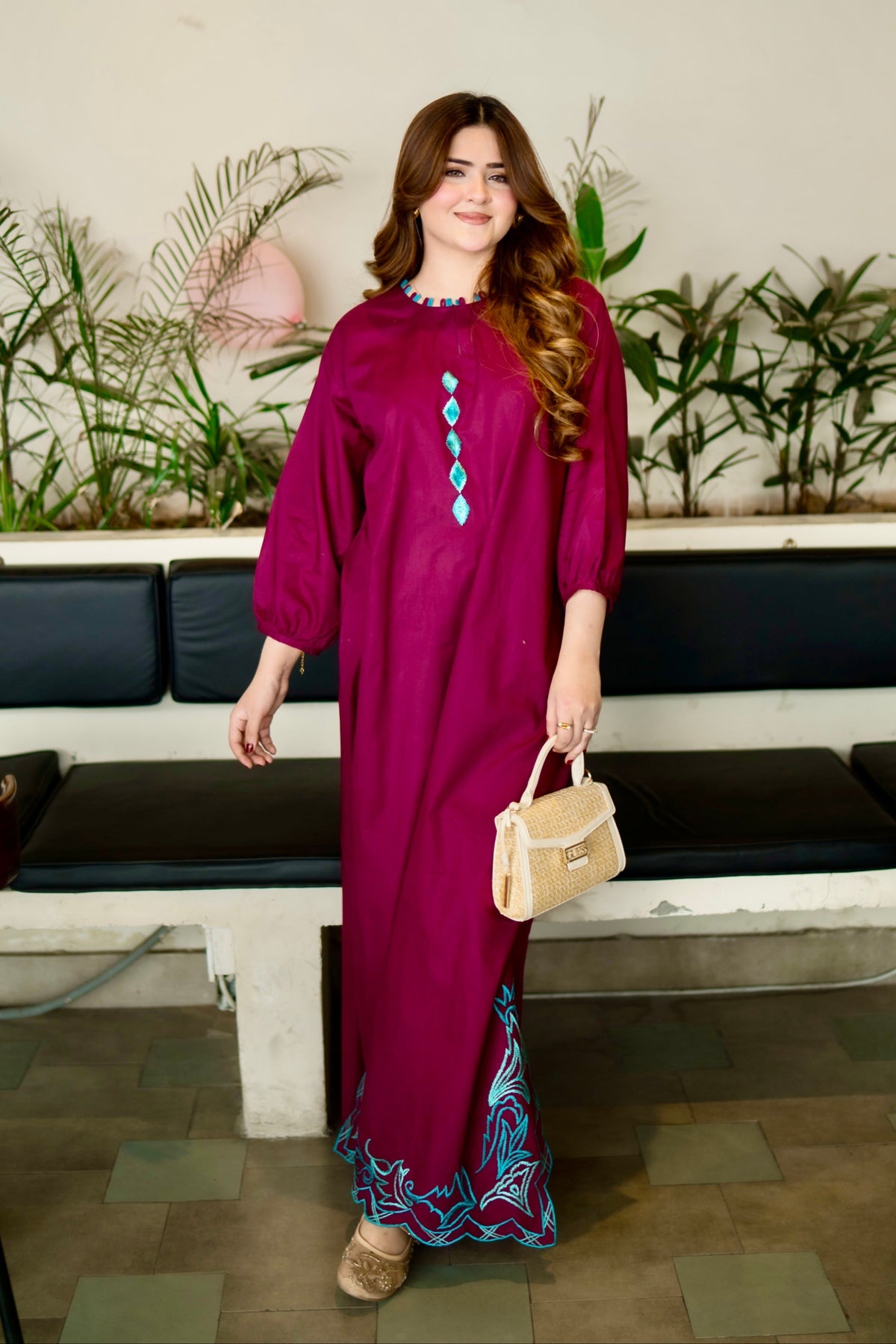 ATISH MEHROON KAFTAAN