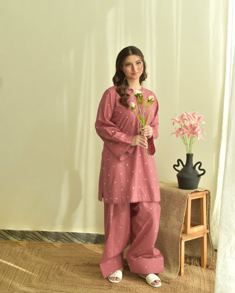 PINK HEART SHAPE 3pc