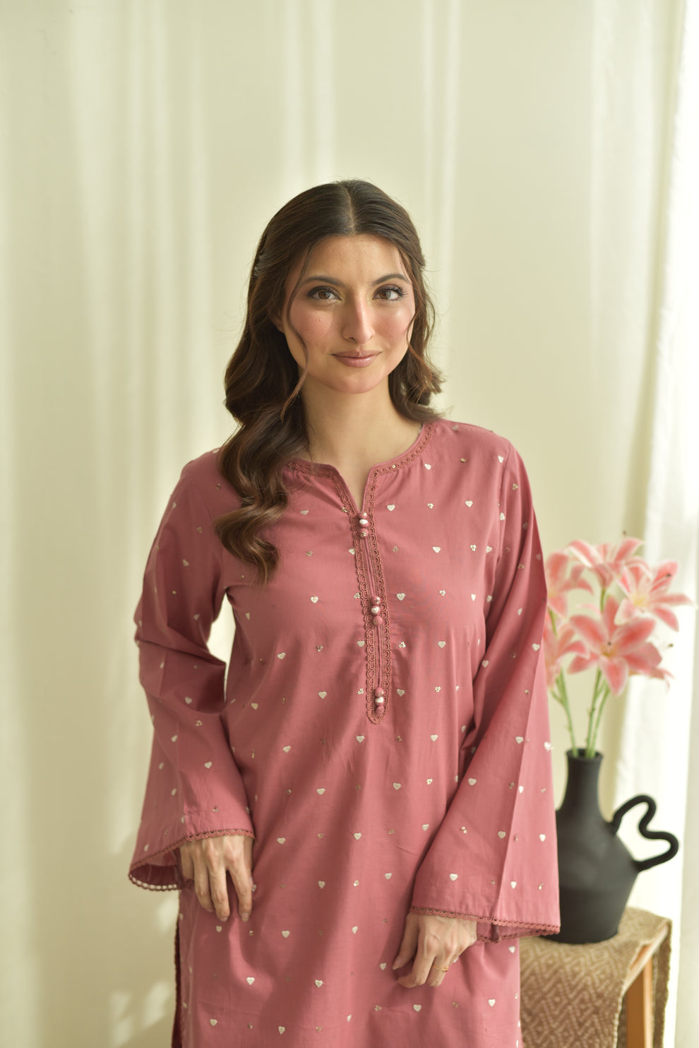 PINK HEART SHAPE 3pc